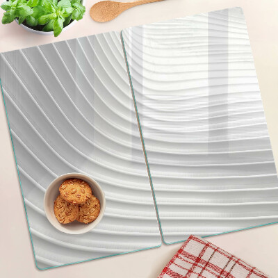 Glass chopping board Waves and lines in shades of gray