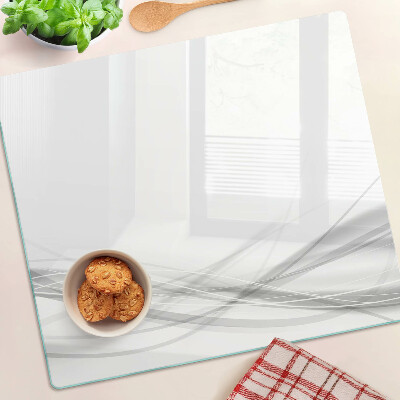Glass chopping board Abstract lines and waves