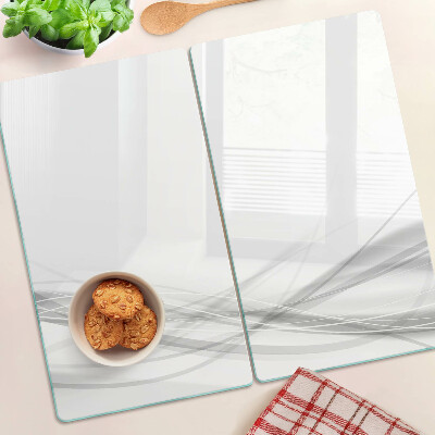 Glass chopping board Abstract lines and waves