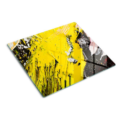 Glass chopping board Abstract landscape in intense colors
