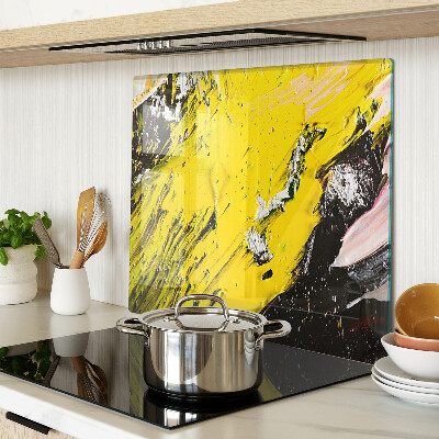 Glass chopping board Abstract landscape in intense colors