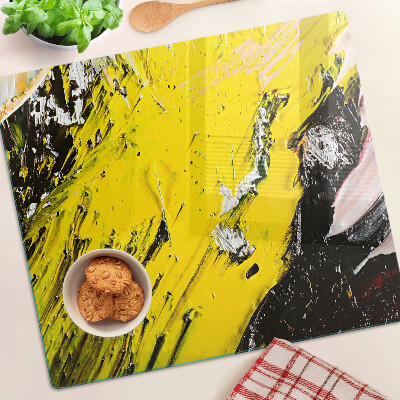 Glass chopping board Abstract landscape in intense colors