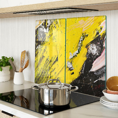 Glass chopping board Abstract landscape in intense colors