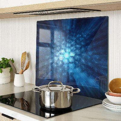 Glass chopping board Blue light rays