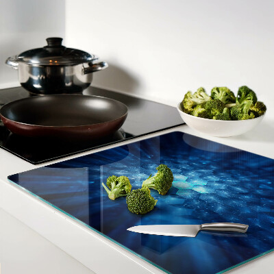 Glass chopping board Blue light rays