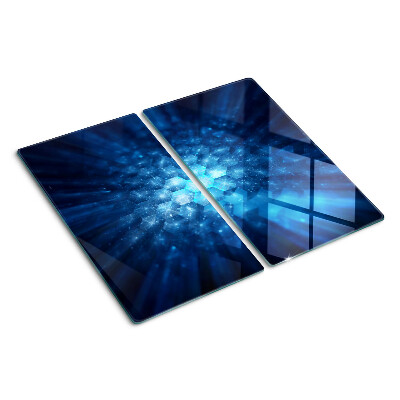 Glass chopping board Blue light rays