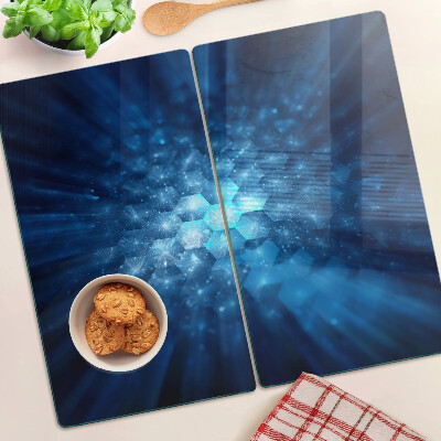 Glass chopping board Blue light rays