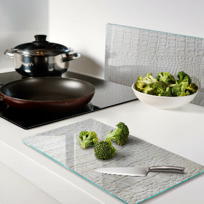 Glass kitchen board Crocodile skin pattern