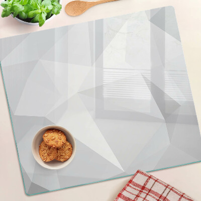 Glass chopping board Geometric shapes in shades of gray