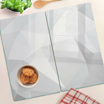 Glass chopping board Geometric shapes in shades of gray