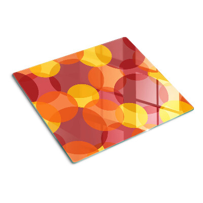 Glass kitchen board Colorful circles in warm tones