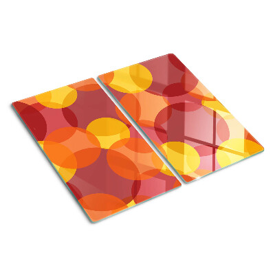 Glass kitchen board Colorful circles in warm tones