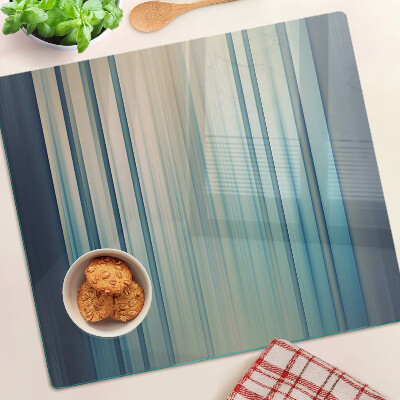 Glass kitchen board Abstract lines in shades of blue