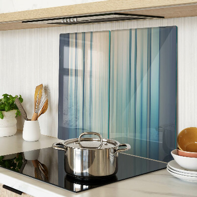 Glass kitchen board Abstract lines in shades of blue