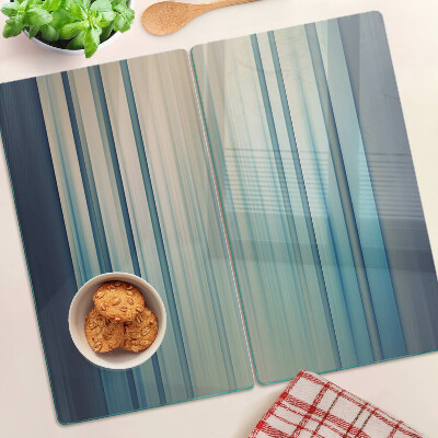 Glass kitchen board Abstract lines in shades of blue