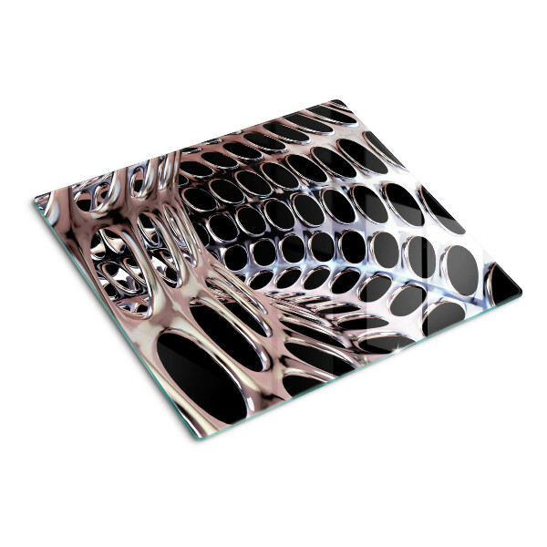Glass kitchen board Abstract grid structure