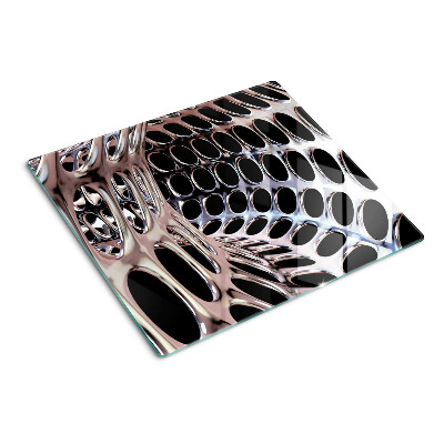 Glass kitchen board Abstract grid structure