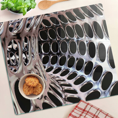 Glass kitchen board Abstract grid structure