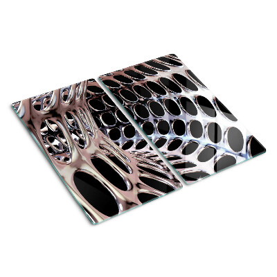 Glass kitchen board Abstract grid structure