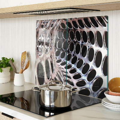 Glass kitchen board Abstract grid structure