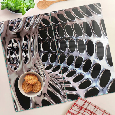 Glass kitchen board Abstract grid structure