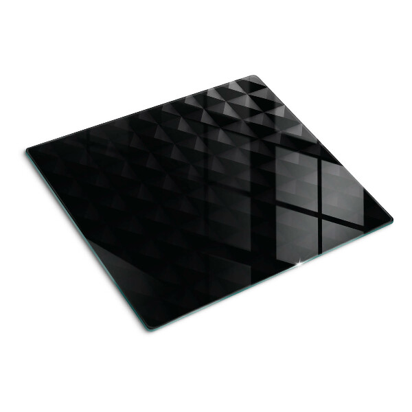 Glass chopping board Geometric patterns in shades of black