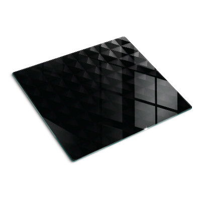 Glass chopping board Geometric patterns in shades of black