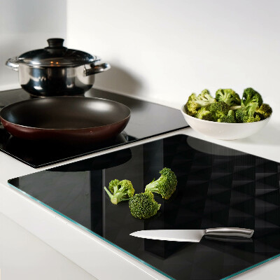 Glass chopping board Geometric patterns in shades of black