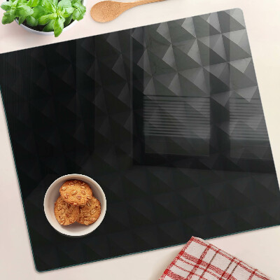 Glass chopping board Geometric patterns in shades of black