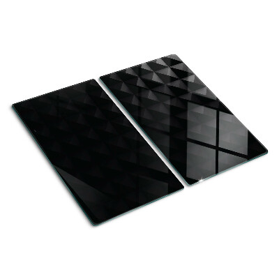Glass chopping board Geometric patterns in shades of black