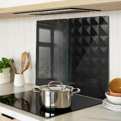 Glass chopping board Geometric patterns in shades of black