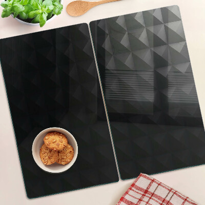 Glass chopping board Geometric patterns in shades of black
