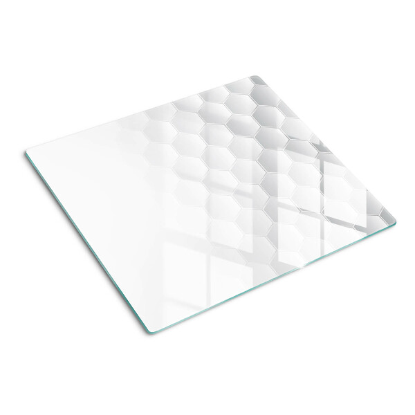 Glass chopping board Hexagonal pattern