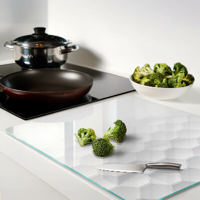Glass chopping board Hexagonal pattern