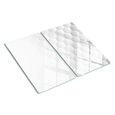 Glass chopping board Hexagonal pattern