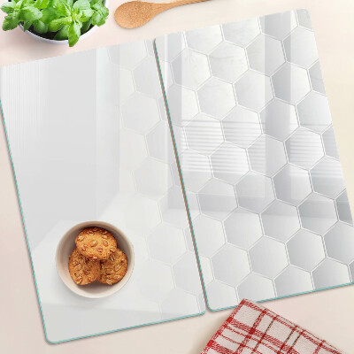 Glass chopping board Hexagonal pattern