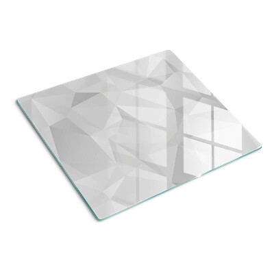 Glass kitchen board Geometry in shades of gray