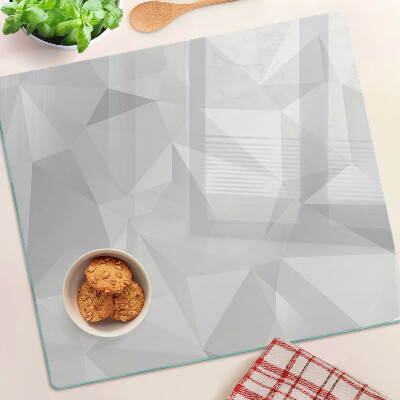 Glass kitchen board Geometry in shades of gray