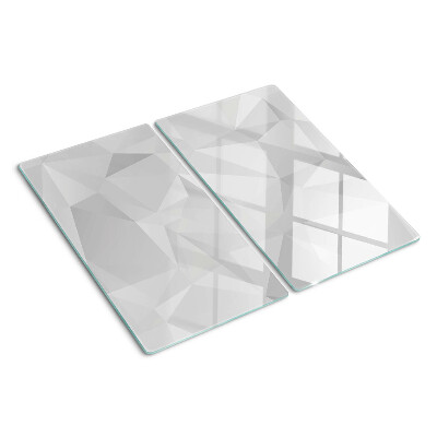 Glass kitchen board Geometry in shades of gray