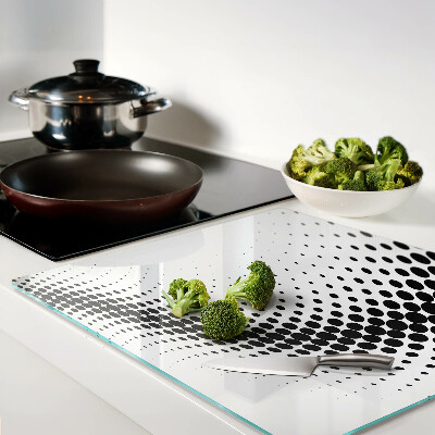 Glass kitchen board Polka dot motif