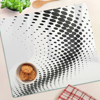 Glass kitchen board Polka dot motif