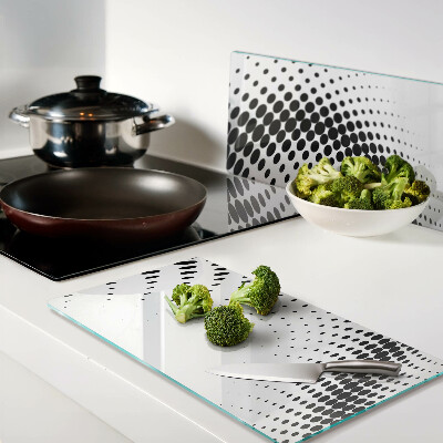Glass kitchen board Polka dot motif