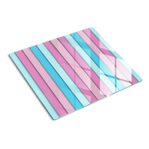 Glass chopping board Geometry in pastel colors