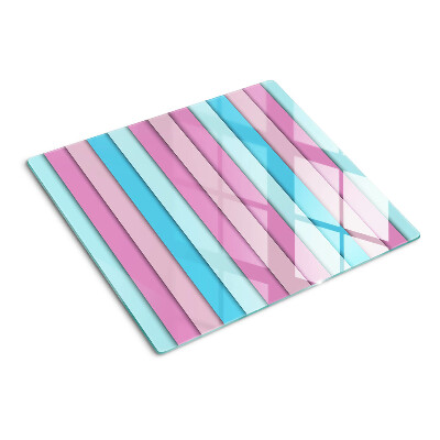 Glass chopping board Geometry in pastel colors