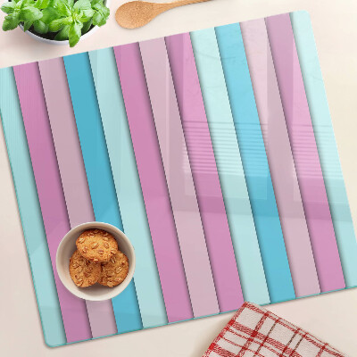 Glass chopping board Geometry in pastel colors