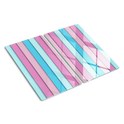 Glass chopping board Geometry in pastel colors