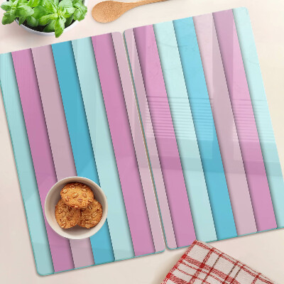 Glass chopping board Geometry in pastel colors