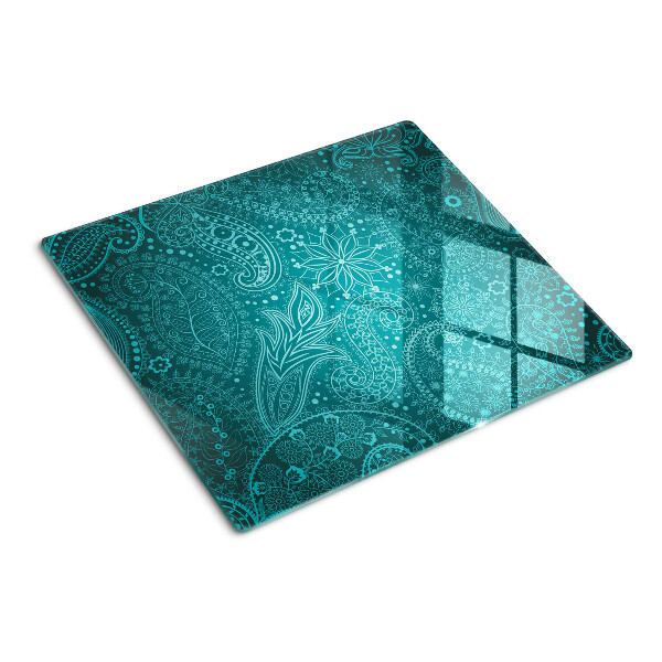 Glass kitchen board Paisley pattern