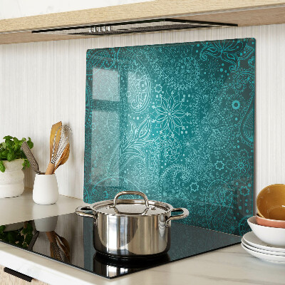 Glass kitchen board Paisley pattern