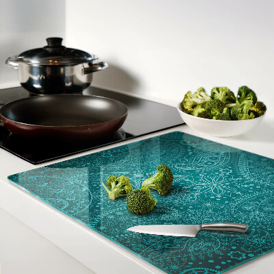 Glass kitchen board Paisley pattern